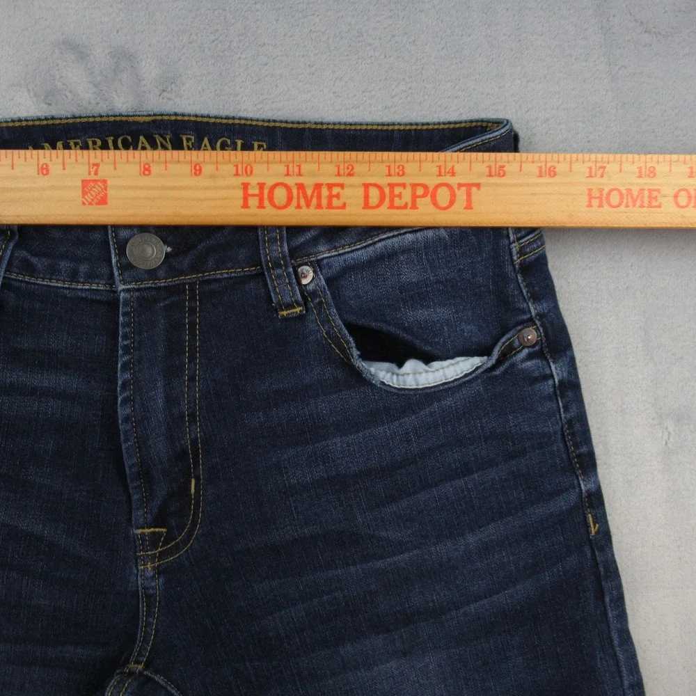 American Eagle Outfitters Mens Slim Straight Extreme Flex Dark Wash Jeans 31x32